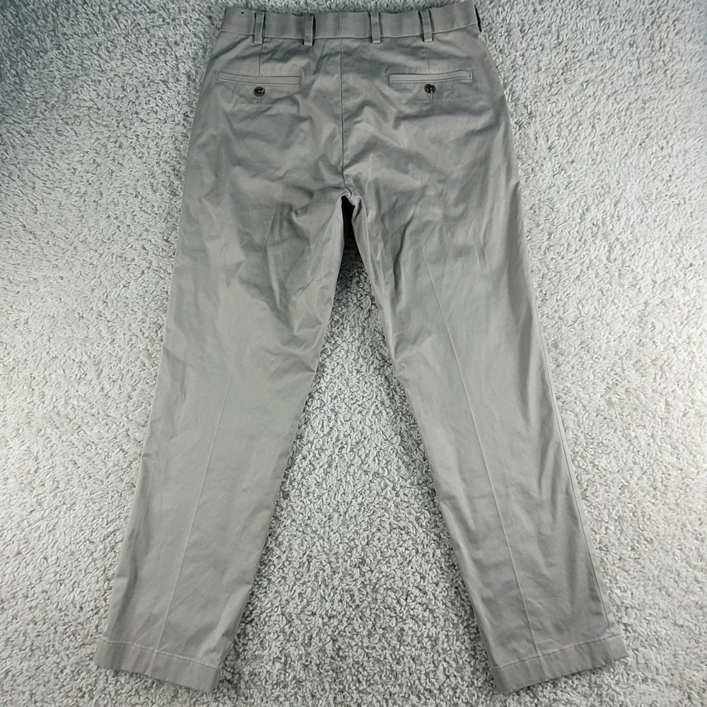 Brooks Brothers Clark Fit Pants 35x31 Beige Light Weight Advantage Chino Stretch